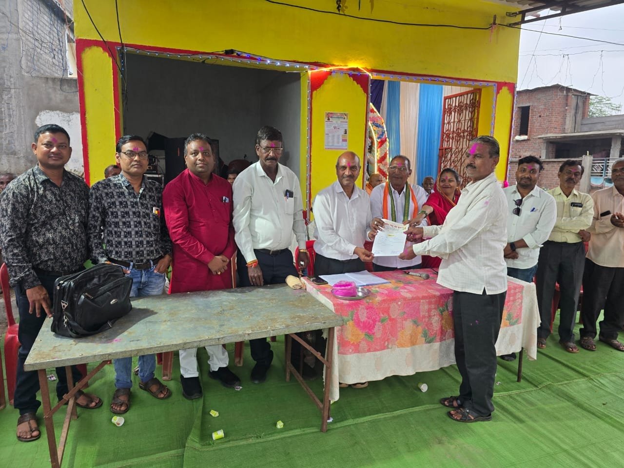 राजनांदगांव : परिक्षेत्र साहू समाज जोशीललमती के अध्यक्ष त्रिलोचन साहू बने