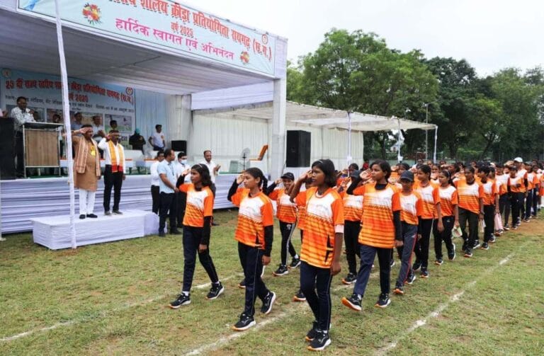 CG : 25वीं राज्य शालेय क्रीड़ा प्रतियोगिता का रायगढ़ में हुआ रंगारंग शुभारंभ