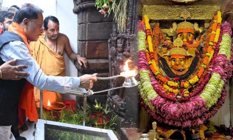 रायपुर : मुख्यमंत्री विष्णु देव साय ने रतनपुर महामाया मंदिर में नवरात्रि पर की पूजा अर्चना