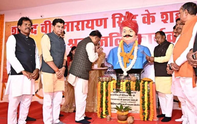 CG : शहीद वीर नारायण सिंह का बलिदान, आत्मगौरव, संघर्ष और स्वाभिमान का प्रतीक – मुख्यमंत्री साय
