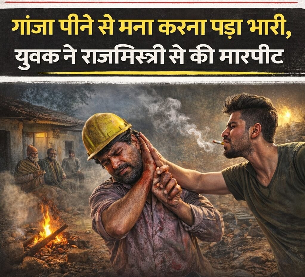 Rajnandgaon: गांजा पीने से मना करना पड़ा भारी, युवक ने राजमिस्त्री से की मारपीट