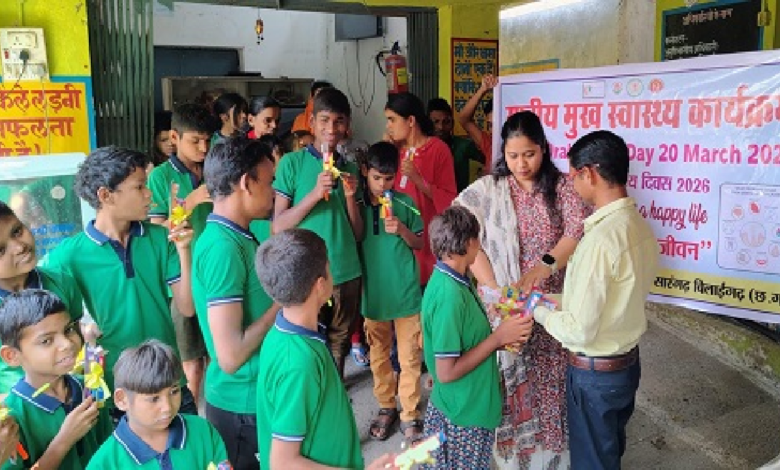 CG : विश्व मुख स्वास्थ्य दिवस पर दिव्यांग बच्चों के दांतों का परीक्षण कर डेंटल किट वितरित…