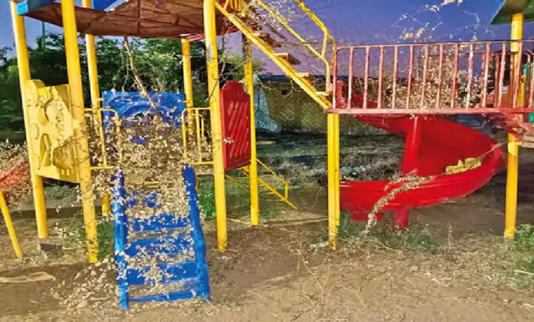 राजनांदगांव : गार्डन में झूले बदहाल, मरम्मत के अभाव में बच्चों की सुरक्षा खतरे में….