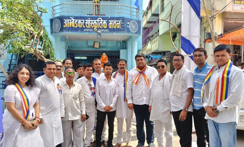 राजनांदगांव : भरकापारा में धूमधाम से मनाई गई डॉ. भीमराव अंबेडकर की 135वीं जयंती