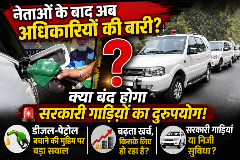 नेताओं के बाद अब अधिकारियों पर सवाल, क्या सरकारी गाड़ियों का दुरुपयोग होगा बंद?