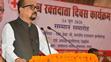 CG : रक्तदान सबसे बड़ा दान, इससे बड़ी कोई सेवा नहीं - राज्यपाल डेका