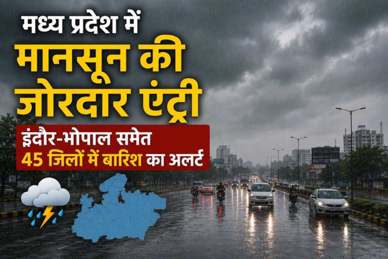 तेज बारिश और हवाओं की चेतावनी, मध्य प्रदेश के अधिकांश जिलों में मौसम विभाग का अलर्ट
