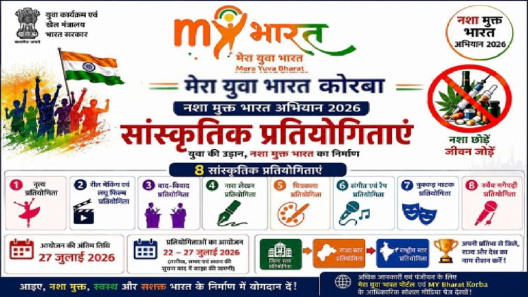 CG : जिला स्तरीय सांस्कृतिक प्रतियोगिता का आयोजन 27 को…