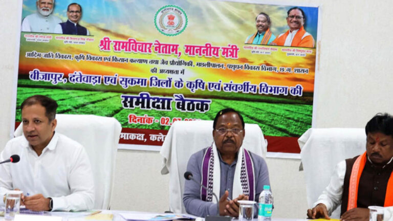 किसानों की आय बढ़ाने पर जोर, कृषि मंत्री रामविचार नेताम ने अधिकारियों को दिए अहम निर्देश