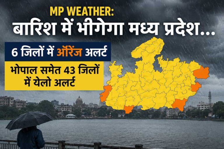 मानसून हुआ सक्रिय, मध्य प्रदेश के अधिकांश हिस्सों में बारिश की चेतावनी, कई जिलों में ऑरेंज-येलो अलर्ट