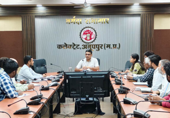 रेलवे ओवरब्रिज का कार्य गंभीरता एवं रुचि के साथ शीघ्र पूर्ण करें अधिकारी- कलेक्टर झा