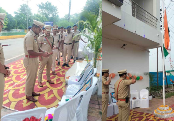 CG : पश्चिम क्षेत्र पुलिस कार्यालय में शान से लहराया तिरंगा …
