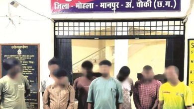 राजनांदगांव : तालाब पास जुआ खेलते 8 बंदी…