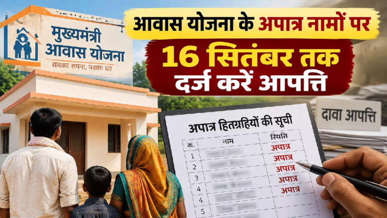 CG : आवास योजना के अपात्र नामों पर 16 सितंबर तक दर्ज करें आपत्ति …
