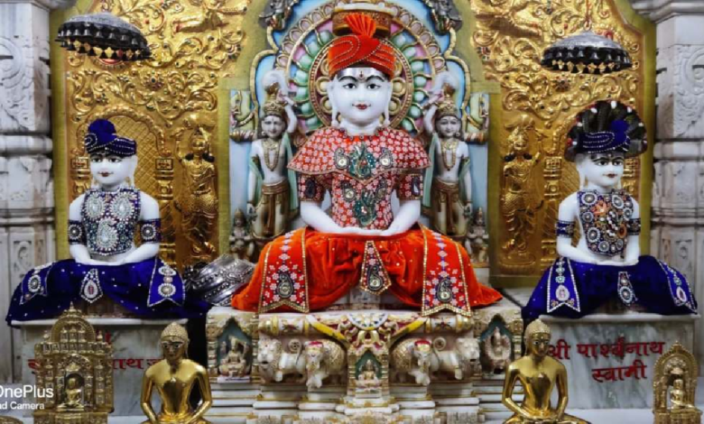 CG : सोने-चांदी के धागों, हीरे-माणक-मोती जड़ित वस्त्रों से सजाई तीर्थंकरों की प्रतिमाएं …