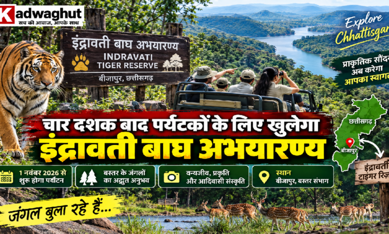 CG : चार दशक बाद पर्यटकों के लिए खुलेगा इंद्रावती टाइगर रिजर्व, 1 नवंबर से शुरू होगा वन्यजीव पर्यटन ...