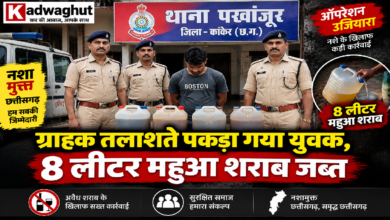 CG : ग्राहक तलाशते पकड़ा गया युवक, 8 लीटर महुआ शराब जब्त …