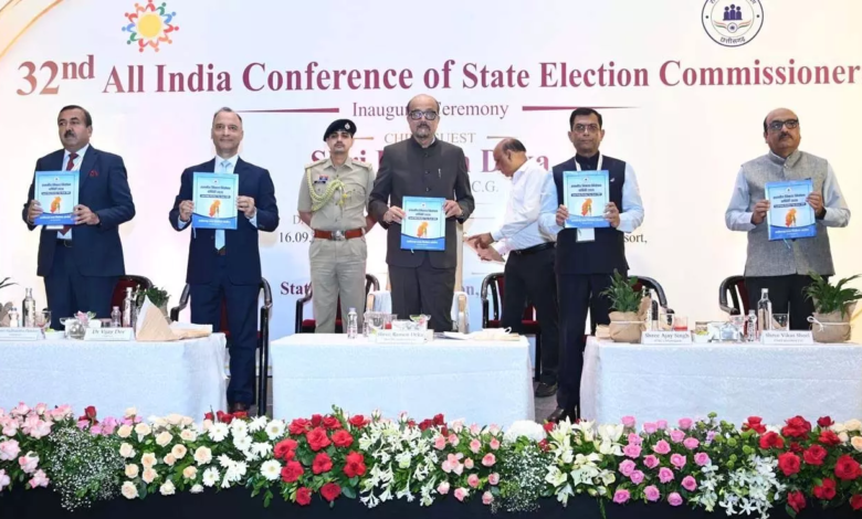 CG : नवा रायपुर में 32वें अखिल भारतीय राज्य निर्वाचन आयुक्त सम्मेलन का भव्य शुभारंभ …