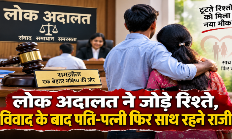 राजनांदगांव : लोक अदालत ने जोड़े​ रिश्ते, विवाद के बाद पति-पत्नी फिर साथ रहने राजी ....