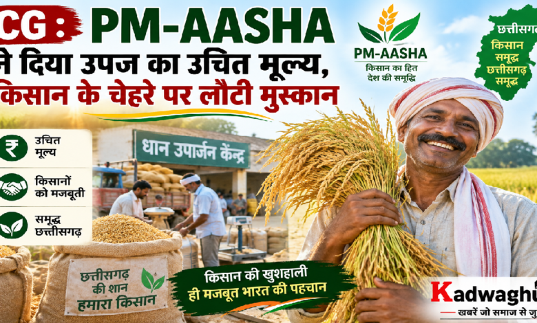 CG : PM-AASHA ने दिया उपज का उचित मूल्य, किसान के चेहरे पर लौटी मुस्कान …