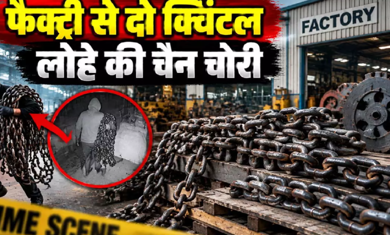 CG : आयरन फैक्ट्री से दो क्विंटल लोहे की चैन चोरी आरोपी गिरफ्तार, चोरी का सामान बरामद …