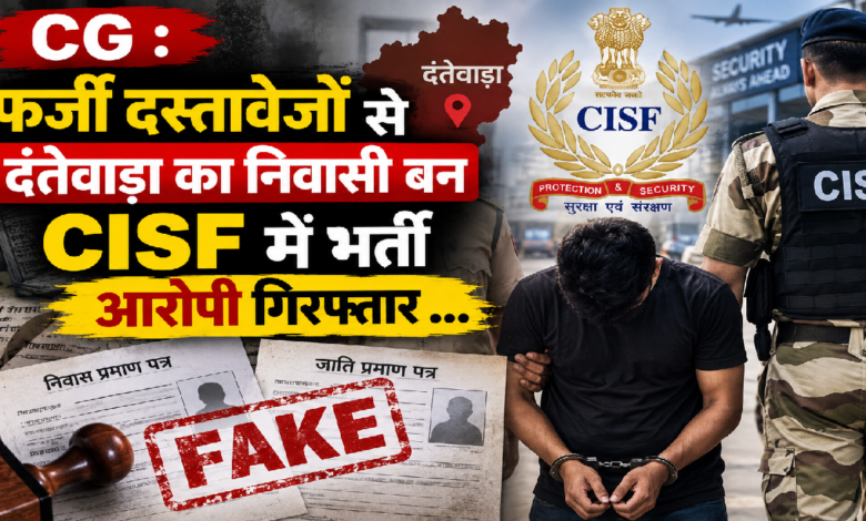 CG : फर्जी दस्तावेजों से दंतेवाड़ा का निवासी बन CISF में भर्ती आरोपी गिरफ्तार …