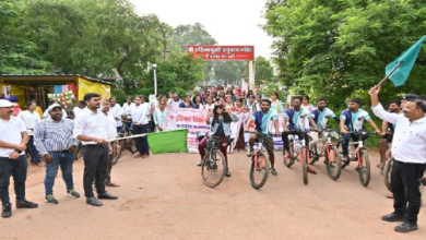 CG : साइकिल के पहियों पर सपनों की उड़ान, रुद्री से गंगरेल तक गूंजा बेटियों के हौसले का संदेश ..