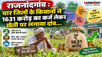 राजनांदगांव : चार जिलों के किसानों ने 1631 करोड़ का कर्ज लेकर खेती पर लगाया दांव…
