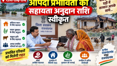 राजनांदगांव : आपदा प्रभावितों को सहायता अनुदान राशि स्वीकृत …