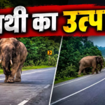 CG : हाईवे पर आया हाथी, एक घंटे बंद रहा रास्ता …