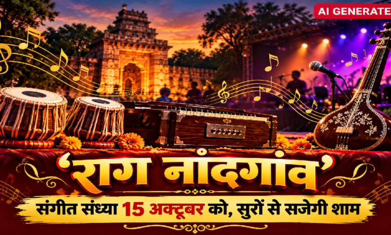 राजनांदगांव : ‘राग नांदगांव’ संगीत संध्या 15 अक्टूबर को, सुरों से सजेगी शाम...