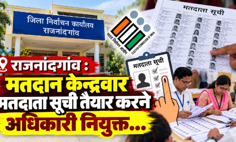 राजनांदगांव : मतदान केन्द्रवार मतदाता सूची तैयार करने अधिकारी नियुक्त…