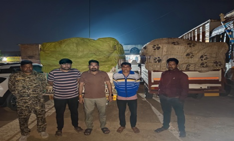 CG : झारखंड से अवैध धान परिवहन करते दो पिकअप जब्त...