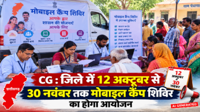 CG : जिले में 12 अक्टूबर से 30 नवंबर तक मोबाइल कैंप शिविर का होगा आयोजन...