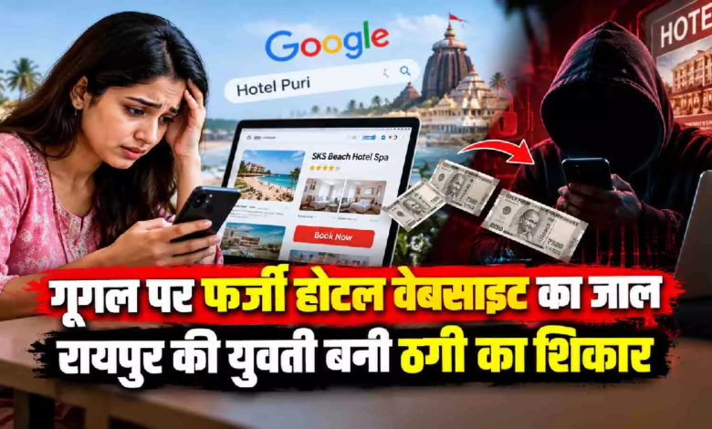 CG : गूगल पर फर्जी होटल वेबसाइट का जाल, रायपुर की युवती बनी ठगी का शिकार …