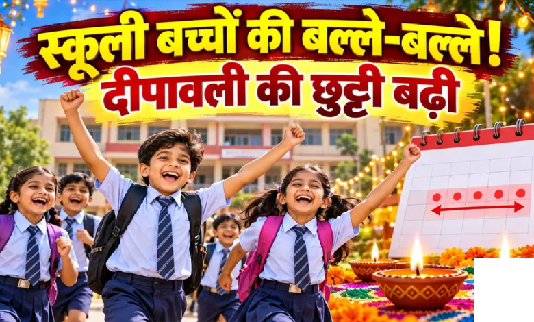 CG : छत्तीसगढ़ में स्कूली बच्चों की मौज! दीपावली की छुट्टी बढ़ी, अब इतने दिनों तक बंद रहेंगे स्कूल …
