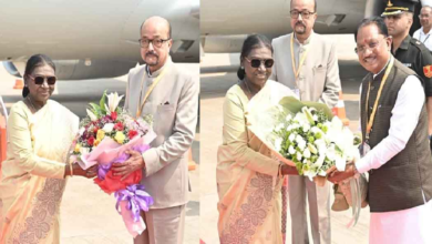CG : रायपुर पहुंचीं राष्ट्रपति मुर्मु, राज्यपाल-मुख्यमंत्री ने किया स्वागत …